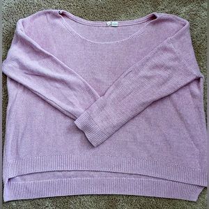 Anthropology brand MOTH off shoulder oversized pink sweater size M